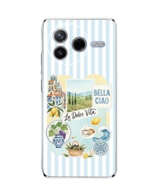 Etui do Xiaomi POCO F7 Pro przeźroczyste, silikonowe Flexi, Italian Summer, La Dolce Vita