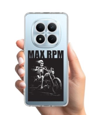 Etui do Xiaomi Redmi Note 15 Pro Plus 5G przeźroczyste, silikonowe Flexi, Bikers, Ghost Rider