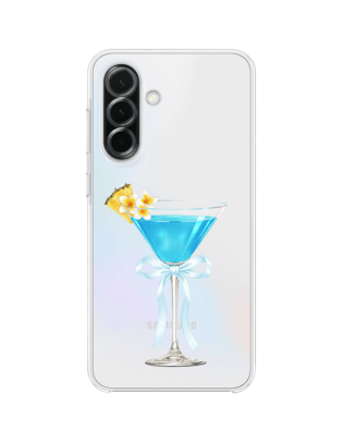 Etui do Samsung Galaxy A36 5G przeźroczyste, silikonowe Flexi, Paradise, Blue Hawaii