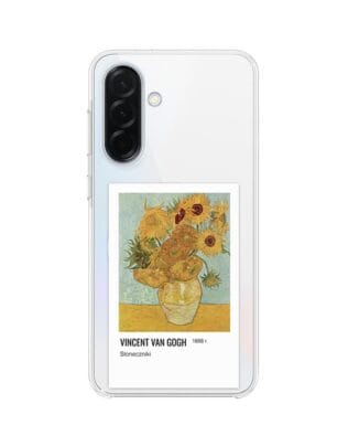 Etui do Samsung Galaxy A37 z MagSafe przeźroczyste, silikonowe Flexi, słoneczniki Van Gogh