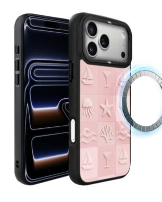 Etui do iPhone 17 Pro Max IBIZU DropGuard Matt z MagSafe, Amalfi, Koralowy klub