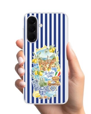 Etui do Samsung Galaxy A37 z MagSafe przeźroczyste, silikonowe Flexi, Italian Summer, Limoncello