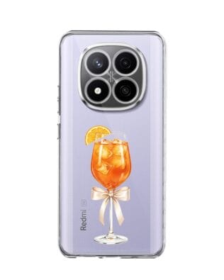 Etui do Xiaomi Redmi Note 14 Pro 4G przeźroczyste, silikonowe Flexi, Paradise, Aperol Spritz