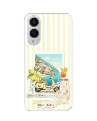 Etui do Samsung Galaxy S25 Edge z MagSafe przeźroczyste, silikonowe Flexi, Italian Summer, Ciao Italia