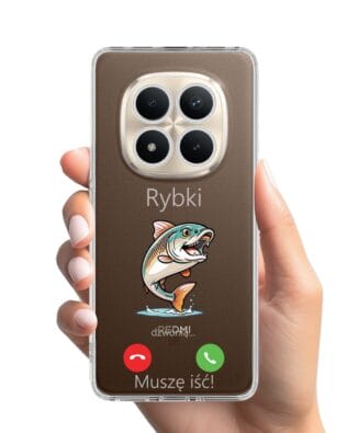Etui do Xiaomi Redmi Note 15 Pro Plus 5G przeźroczyste, silikonowe Flexi, rybki dzwonią