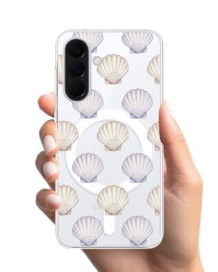 Etui do Samsung Galaxy A37 z MagSafe przeźroczyste, silikonowe Flexi, Summer Patterns, pastelowe muszelki