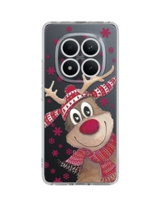 Etui do Xiaomi Redmi Note 15 4G przeźroczyste, silikonowe Flexi, Renifer