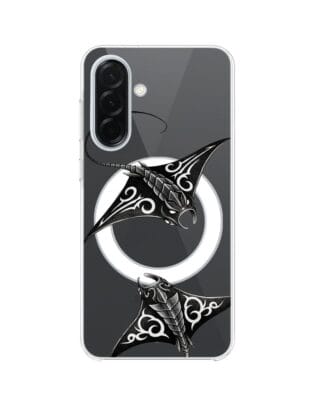 Etui do Samsung Galaxy A36 5G z MagSafe przeźroczyste, silikonowe Flexi, Summer Patterns, diabeł morski