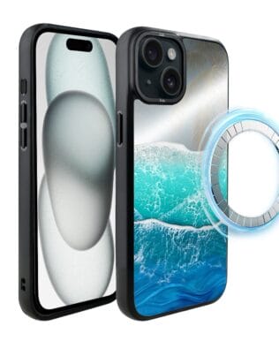Etui do iPhone 15 Plus IBIZU DropGuard Matt z MagSafe, Reflect, Szafirowy ocean