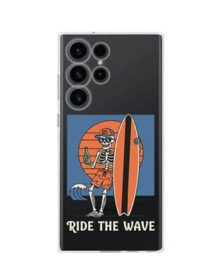 Etui do Samsung Galaxy S23 Ultra przeźroczyste, silikonowe Flexi, Summer Patterns, Ride the wave