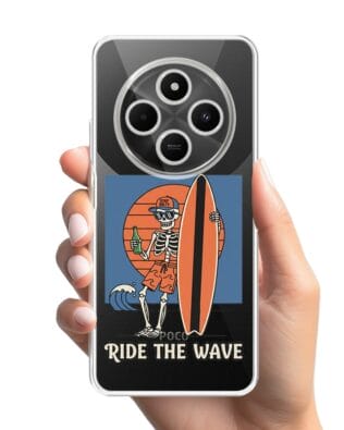 Etui do Xiaomi POCO C75 przeźroczyste, silikonowe Flexi, Summer Patterns, Ride the wave