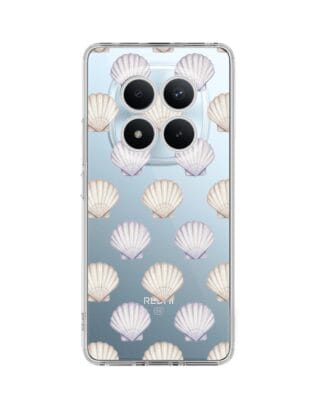 Etui do Xiaomi Redmi Note 15 4G przeźroczyste, silikonowe Flexi, Summer Patterns, pastelowe muszelki