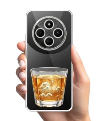 Etui do Xiaomi POCO C75 przeźroczyste, silikonowe Flexi, Paradise, Whiskey on the rocks