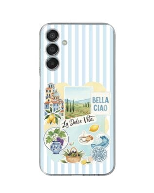 Etui do Samsung Galaxy M15 5G przeźroczyste, silikonowe Flexi, Italian Summer, La Dolce Vita