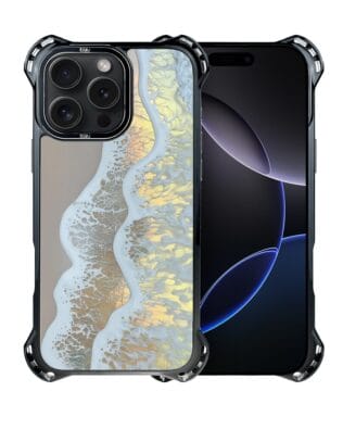 Etui do iPhone 16 Pro Max IBIZU DropGuard Ultra z MagSafe, Reflect, Złote wybrzeże