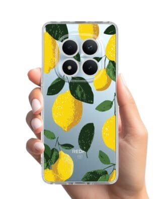 Etui do Xiaomi Redmi Note 15 Pro 4G przeźroczyste, silikonowe Flexi, Italian Summer, Cytrynowe