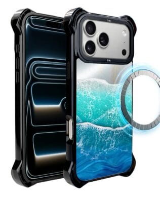 Etui do iPhone 17 Pro Max IBIZU DropGuard Ultra z MagSafe, Reflect, Szafirowy ocean