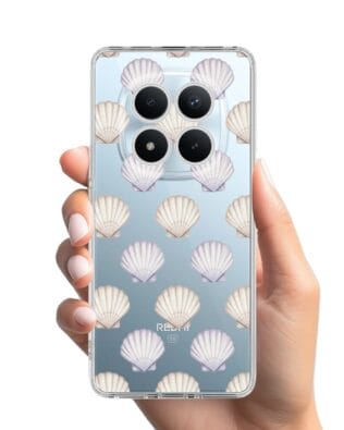 Etui do Xiaomi Redmi Note 15 Pro 5G przeźroczyste, silikonowe Flexi, Summer Patterns, pastelowe muszelki