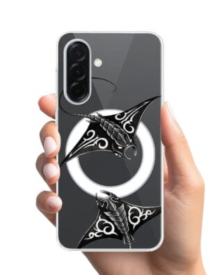 Etui do Samsung Galaxy A36 5G z MagSafe przeźroczyste, silikonowe Flexi, Summer Patterns, diabeł morski