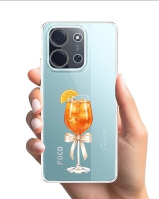 Etui do Xiaomi POCO C85 przeźroczyste, silikonowe Flexi, Paradise, Aperol Spritz