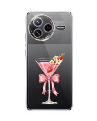 Etui do Xiaomi POCO F7 Ultra przeźroczyste, silikonowe Flexi, Paradise, Strawberry Martini