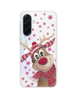 Etui do Samsung Galaxy A37 z MagSafe przeźroczyste, silikonowe Flexi, Renifer