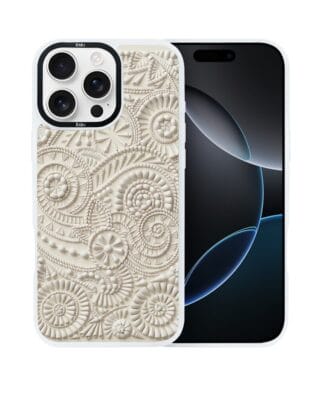 Etui do iPhone 16 Pro Max IBIZU DropGuard Matt z MagSafe, Amalfi, Piaszczysty ornament