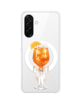 Etui do Samsung Galaxy A26 5G z MagSafe przeźroczyste, silikonowe Flexi, Paradise, Aperol Spritz