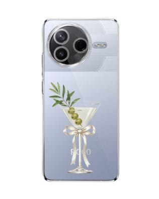 Etui do Xiaomi POCO F7 Pro przeźroczyste, silikonowe Flexi, Paradise, Dry Martini