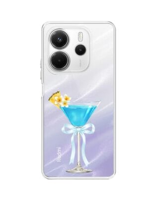 Etui do Xiaomi Redmi Note 14 5G przeźroczyste, silikonowe Flexi, Paradise, Blue Hawaii
