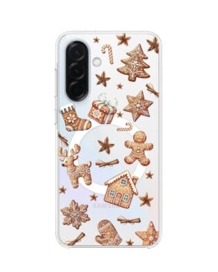 Etui do Samsung Galaxy A37 z MagSafe przeźroczyste, silikonowe Flexi, Magia pierniczków