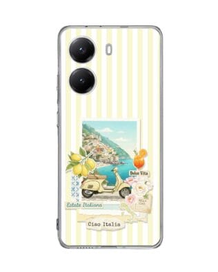 Etui do Xiaomi POCO X7 Pro przeźroczyste, silikonowe Flexi, Italian Summer, Ciao Italia