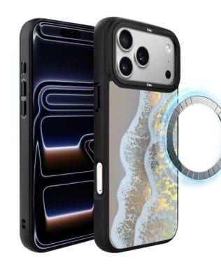 Etui do iPhone 17 Pro Max IBIZU DropGuard Matt z MagSafe, Reflect, Złote wybrzeże