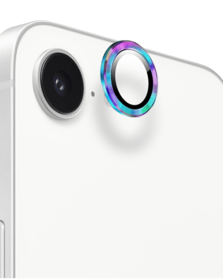 Metalowa osłona obiektywu aparatu ze szkła hartowanego 9H do iPhone 17e, 1 zestaw, kameleon