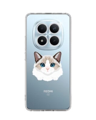 Etui do Xiaomi Redmi Note 15 Pro 5G przeźroczyste, silikonowe Flexi, kot birmański
