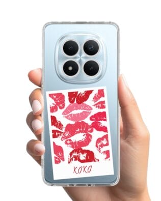 Etui do Xiaomi Redmi Note 15 4G przeźroczyste, silikonowe Flexi, pocałunki, Polaroid