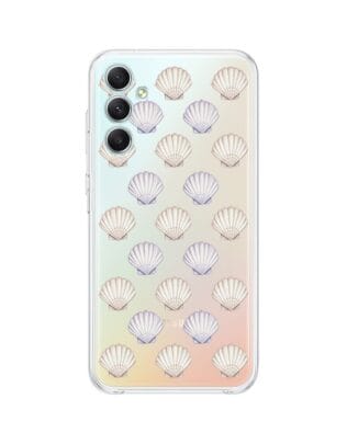 Etui do Samsung Galaxy A34 5G przeźroczyste, silikonowe Flexi, Summer Patterns, pastelowe muszelki
