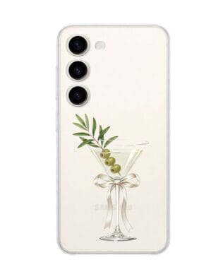 Etui do Samsung Galaxy S23 FE 5G przeźroczyste, silikonowe Flexi, Paradise, Dry Martini