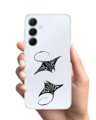 Etui do Samsung Galaxy A55 5G przeźroczyste, silikonowe Flexi, Summer Patterns, diabeł morski