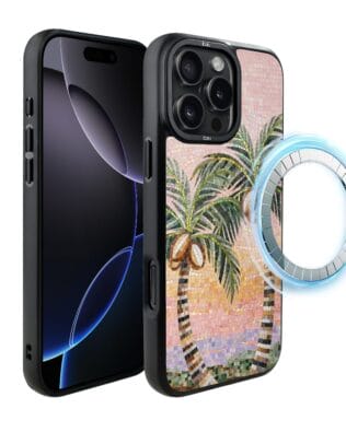 Etui do iPhone 16 Pro IBIZU DropGuard Matt z MagSafe, Modern Classics, Sycylijska palma