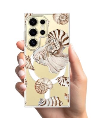 Etui do Samsung Galaxy S24 Ultra z MagSafe przeźroczyste, silikonowe Flexi, Summer Patterns, ozdobne muszle