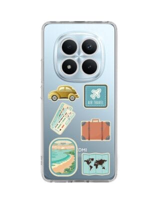 Etui do Xiaomi Redmi Note 15 Pro 5G przeźroczyste, silikonowe Flexi, pocztowe znaczki