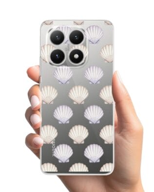 Etui do Xiaomi 15T przeźroczyste, silikonowe Flexi, Summer Patterns, pastelowe muszelki