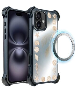Etui do iPhone 16 IBIZU DropGuard Ultra z MagSafe, Reflect, Muszelkowe lustro