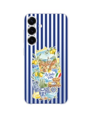 Etui do Samsung Galaxy S25 Plus przeźroczyste, silikonowe Flexi, Italian Summer, Limoncello
