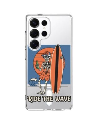 Etui do Samsung Galaxy S25 Ultra z MagSafe przeźroczyste, silikonowe Flexi, Summer Patterns, Ride the wave