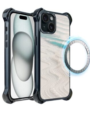 Etui do iPhone 15 Plus IBIZU DropGuard Ultra z MagSafe, Amalfi, Koralowa plaża