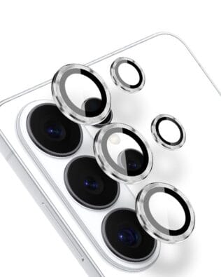 Metalowa osłona obiektywu aparatu ze szkła hartowanego 9H do Samsung Galaxy S26 Ultra, 1 zestaw, srebrna
