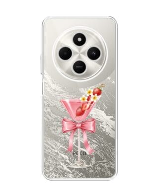 Etui do Xiaomi POCO C75 przeźroczyste, silikonowe Flexi, Paradise, Strawberry Martini