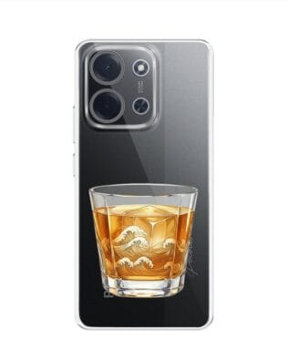 Etui do Xiaomi POCO C85 przeźroczyste, silikonowe Flexi, Paradise, Whiskey on the rocks